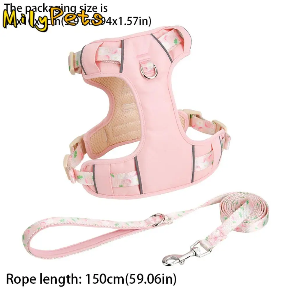 Adjustable Dog Leash Explosion Proof Large Medium Small Vest Chest Back Type Breathable Harness 1005010646781127