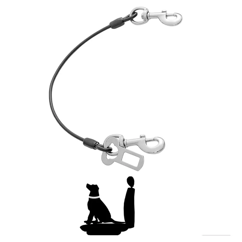 1 piece of dog car wire rope safety belt, metal non chew rope vehicle dog accessory 1005010648085751