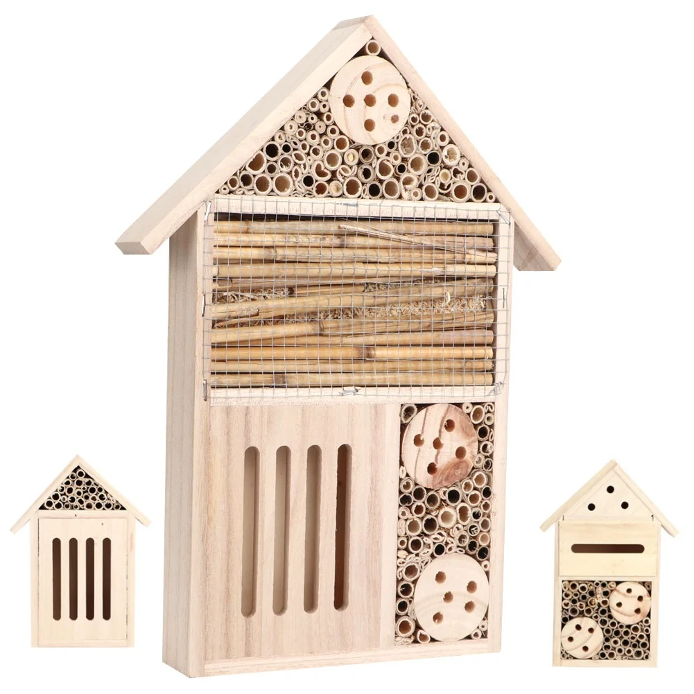 Garden Wooden Insect House, Beneficial Insect House, Bee House, Garden Decorative Nest Box 1005010648286856