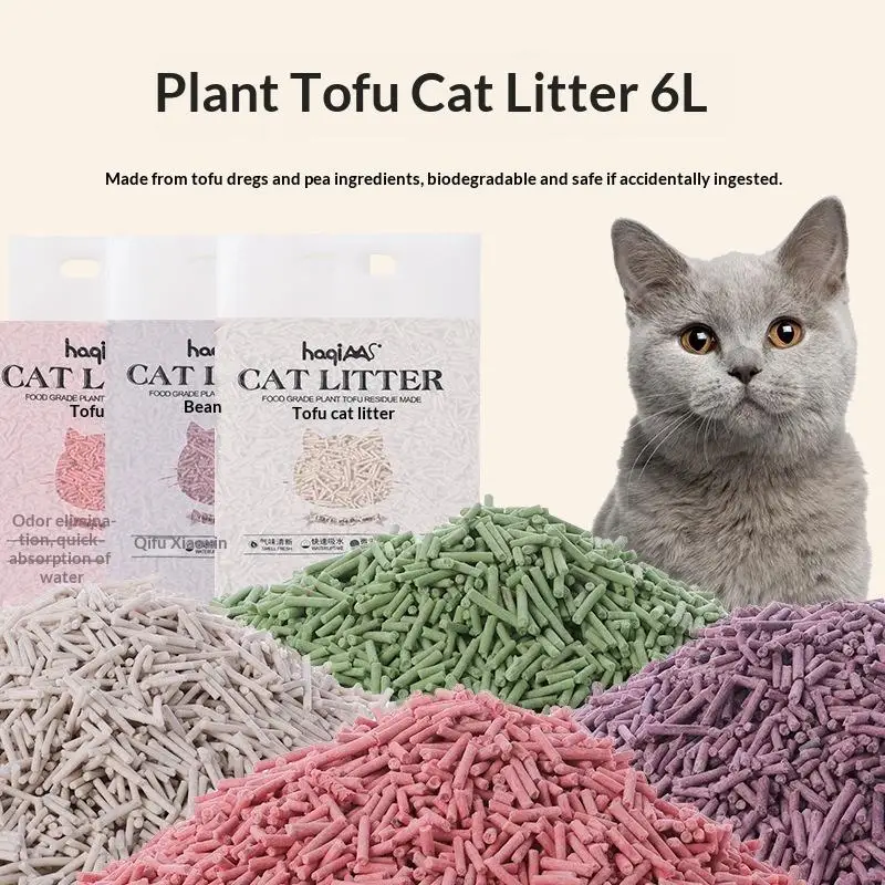 Original Plant Tofu Cat Litter 6L Green Tea Mixed Plant Cat Litter Fast Clumping Pet Supplies 1005010652855767