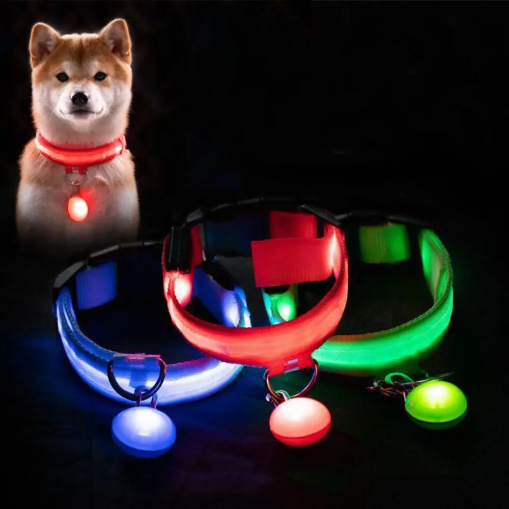 With Flashing Pendant Glowing Dog Collar Adjustable Detachable Luminous Safety Collar USB Loss 1005010665250374