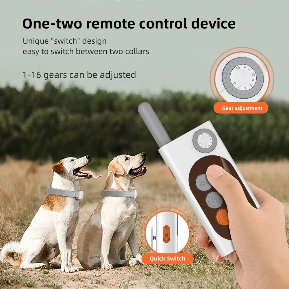 Remote Control Dog Training Collar, Waterproof Anti Bark Training Aid with Multiple Training Modes 1005010673490690