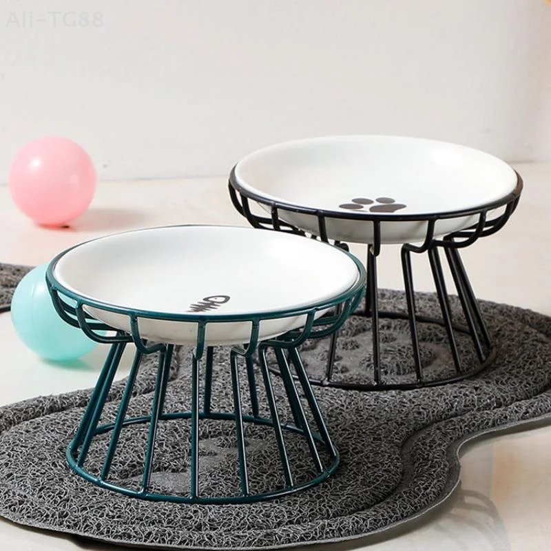 Ceramic Raised Pet Bowl for Cats & Dogs Food Water Treats Stand Outdoor Feeding Drinking 1005010675527208