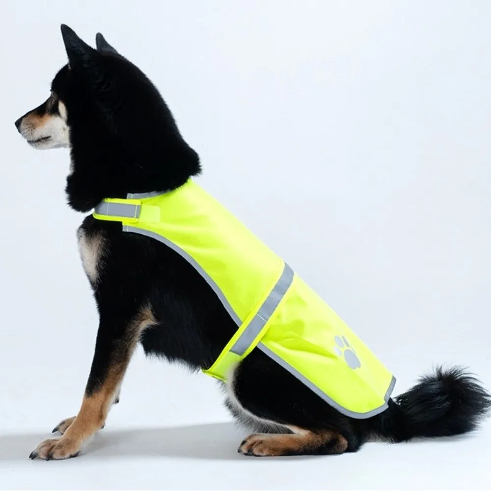 Reflective Dog Safety Vest Breathable Bright Orange Puppy Visibility Jacket Protective Yellow Pet 1005010677217508