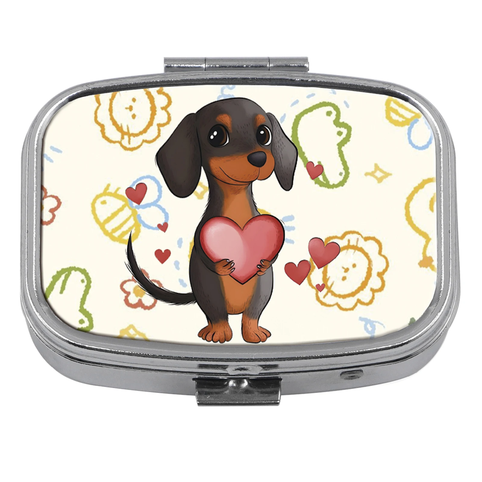 Dachshund Pill Boxes Cute Dog Sealed Subpackage Case Portable Medicine Box Mini Organizer Storage 1005010687598600
