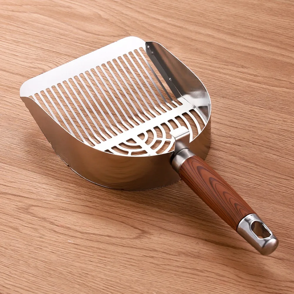 Stainless Steel Cat Litter Scoop Long Handle Sturdy Mesh Cat Poop Sifting Tool Non-stick with 1005010687603243