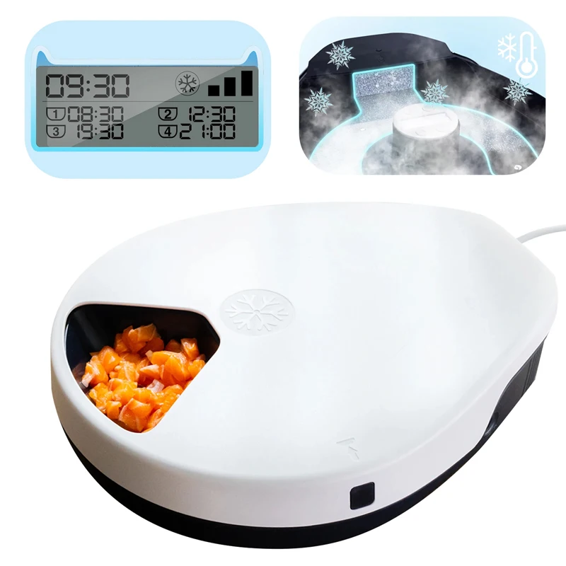 Automatic Pet Feeder with Cooling, Wet Food Dispenser, 5 Meal Timer, Semiconductor Refrigeration 1005010693526188