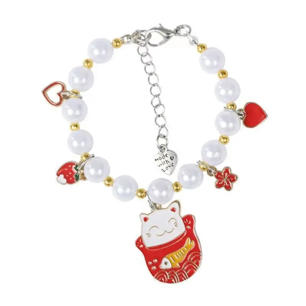 Exquisite Adjustable Pet Collar Sweet Decorations Princess Cat Pearl Necklace Dog Chain Cute Cat 1005010700286559