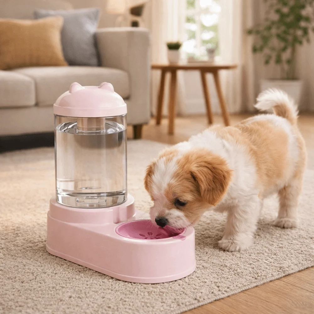 Large Capacity Cat Automatic Feeder Durable Cartoon Shape Food Dispenser Plastic Anti Spill Dog 1005010700380425