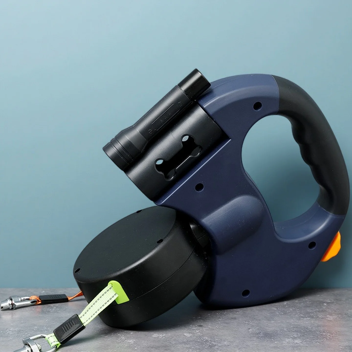 Retractable Dual Dog Leash with LED Light 360 Swivel No Tangle Independent Braking 3M Reflective 1005010701206216
