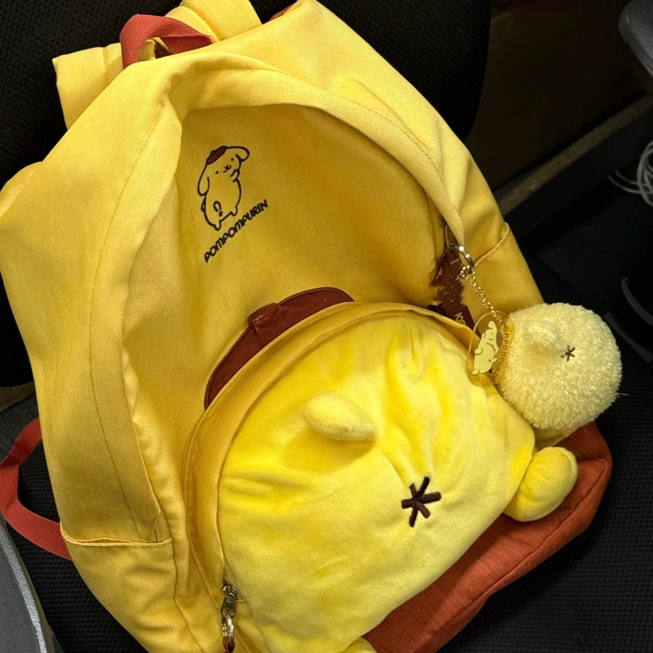 Pudding Dog 25th Anniversary Large Capacity Plush Backpack Student Shoulder Bag Cartoon Style 1005010702415350