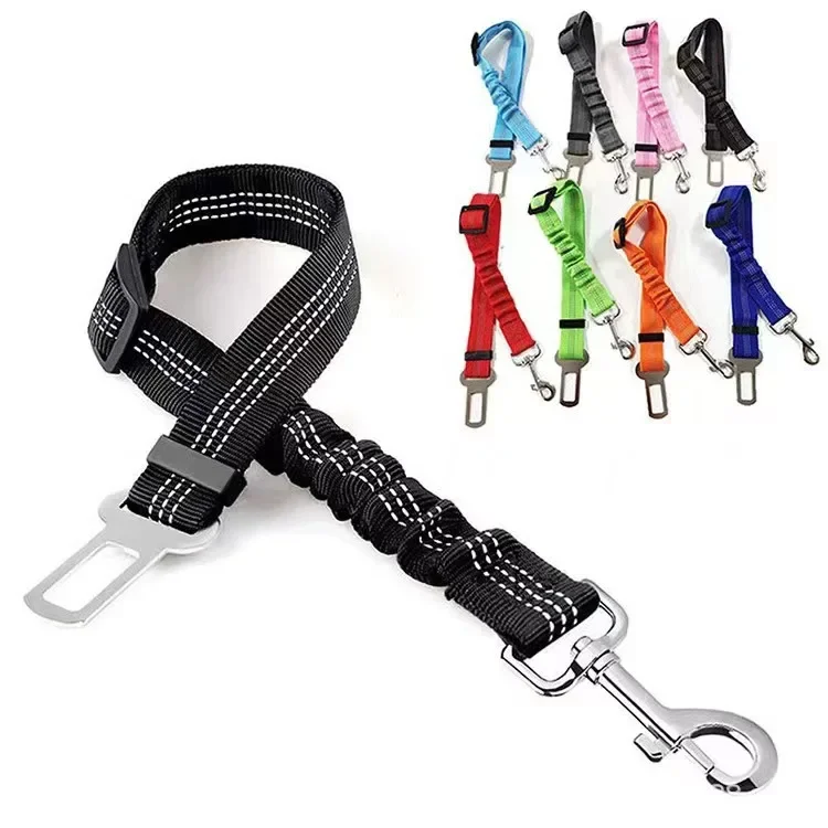 Elastic Nylon Dog Seat Belt Adjustable Pet Car Leash Harness Safety Leads for Small Large Dogs 1005010702889313