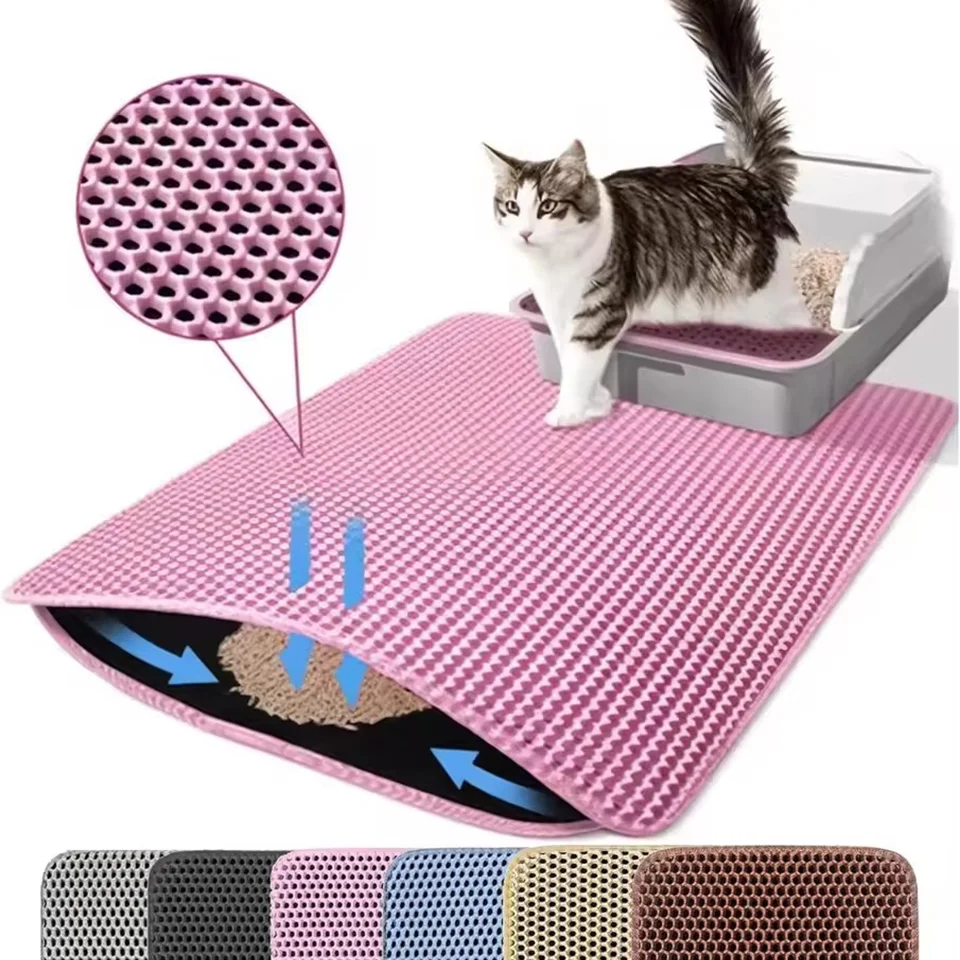 Cat Litter Mat Waterproof Double Layer Pet Litter Box Mat Pet Toilet Cat Mat Nonslip Sand Pet Cat 1005010703377455