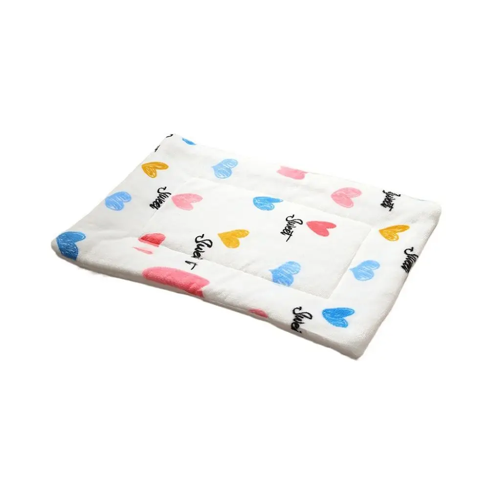 Cat Bed Mat Cartoon Cat Sleeping Mat Thickened Warm Cat Blanket Mat Soft Coral Fleece Pet Nest Pad 1005010703485939