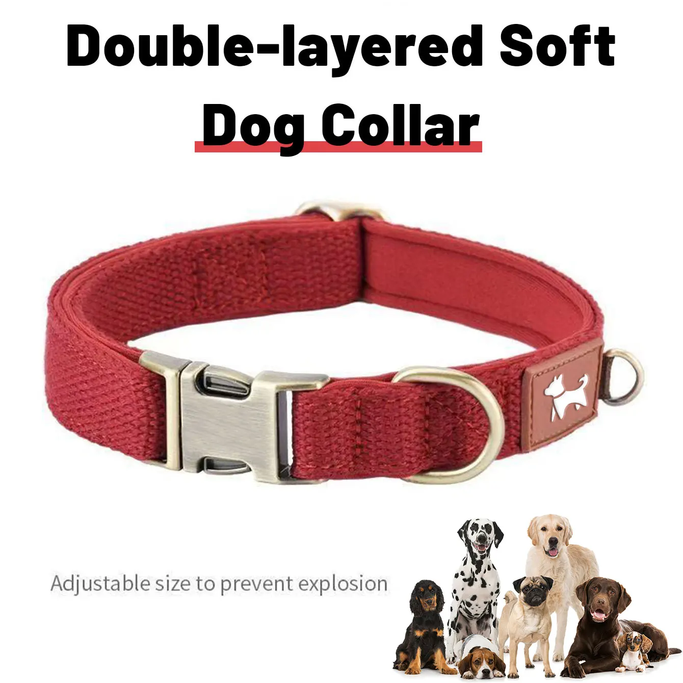 Dc001-Dog Collars and Pet Neckbands, Suitable for Small, Medium, and Large Dogs 1005010705963085