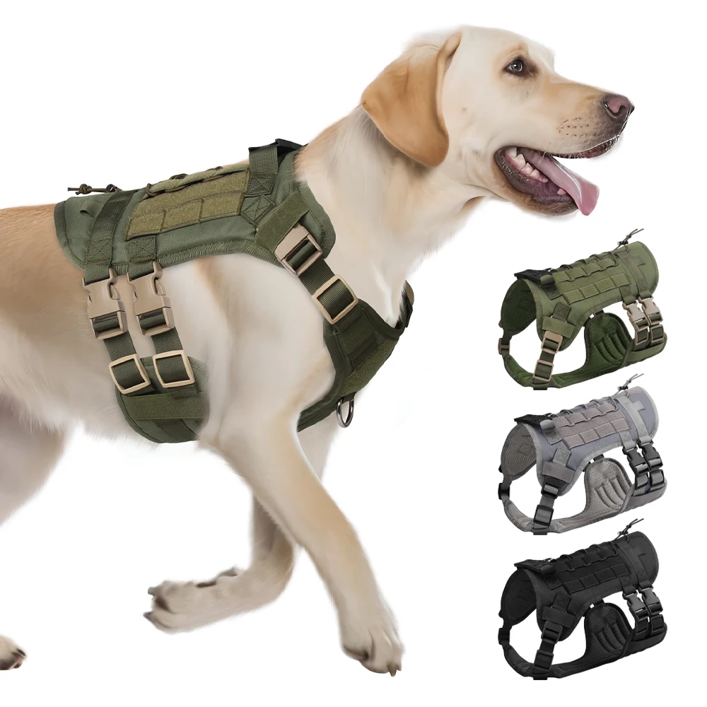 Big Dog Harness Dog Vest Harness Tactical Guard Training Collar Tactical Vest 1005010706876385