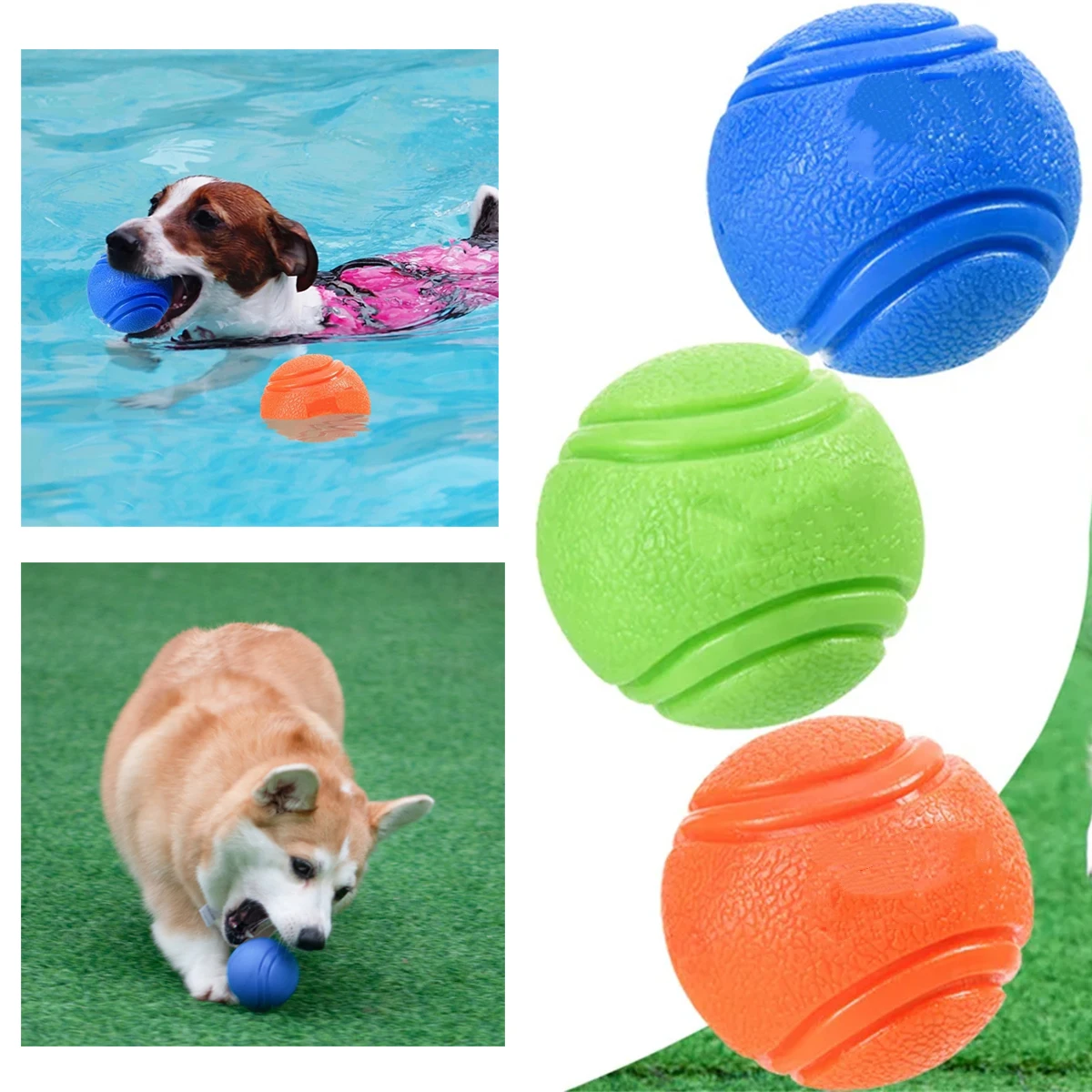 Pet Dog Fetch Ball Toy Bite Resistant Solid Elastic Jumping Puppy Chew Small Outdoor Throwing 1005010709086048