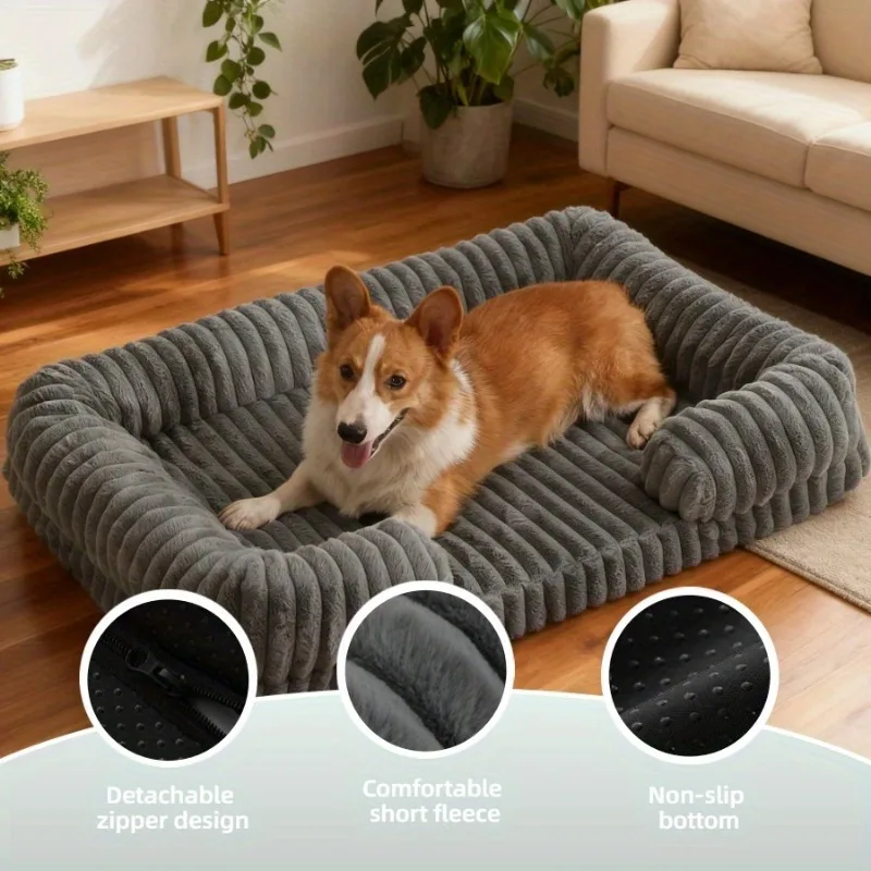 Dog Bed for Winter Puppy Bed Warm Sofa Pets Products Small Cats Mat Pet Supplies Large Baskets Beds 1005010709335038