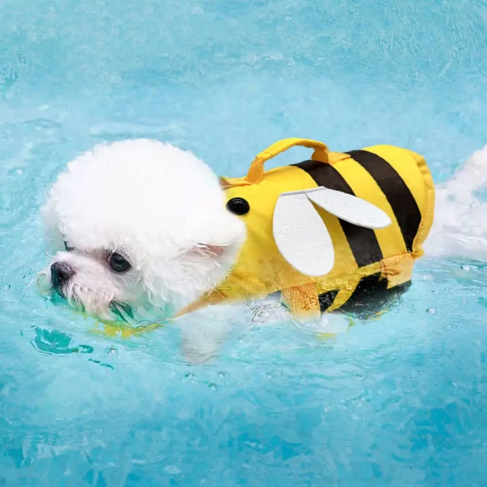 Cat Life Vest Little Bee Pet Dog Jacket Soft Adjustable Swimming Clothes Breathable Summer Swimwear 1005010710405930