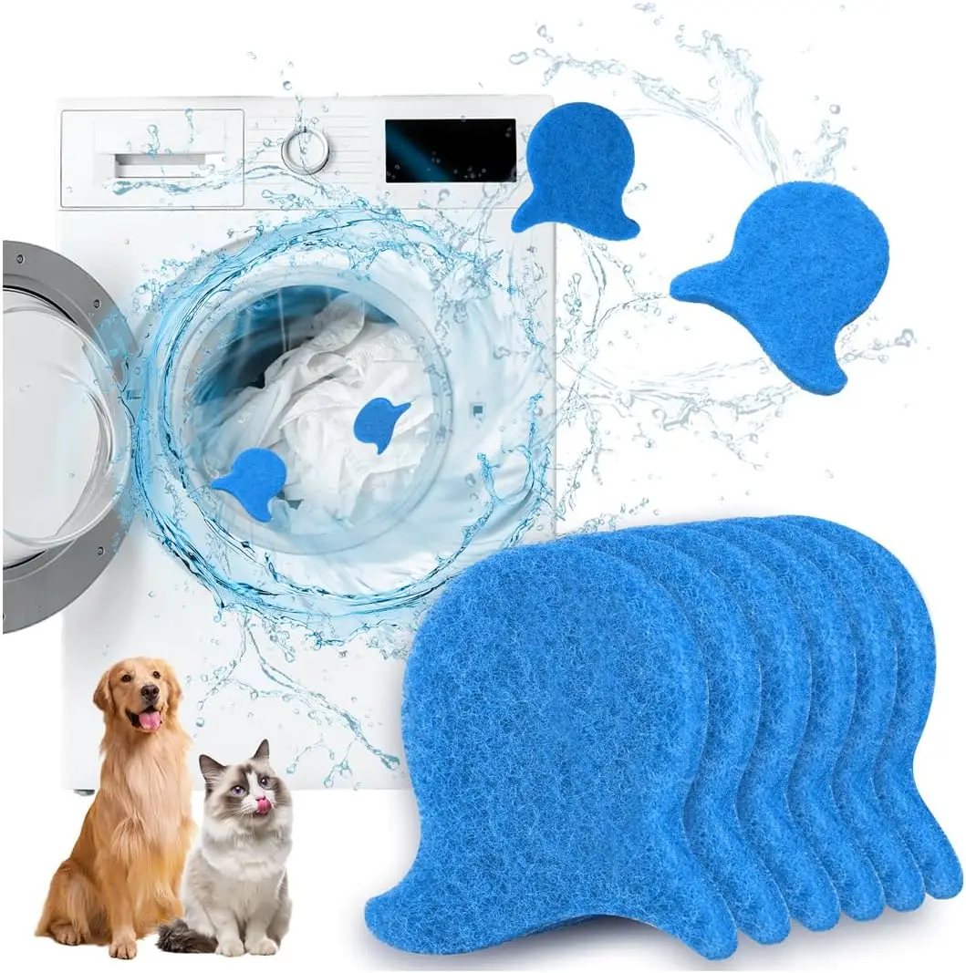 Pet Hair Remover for Laundry – Effectively Removes Fur Lint & Dander – Reusable Eco-Friendly (6 PCS) 1005010710956159