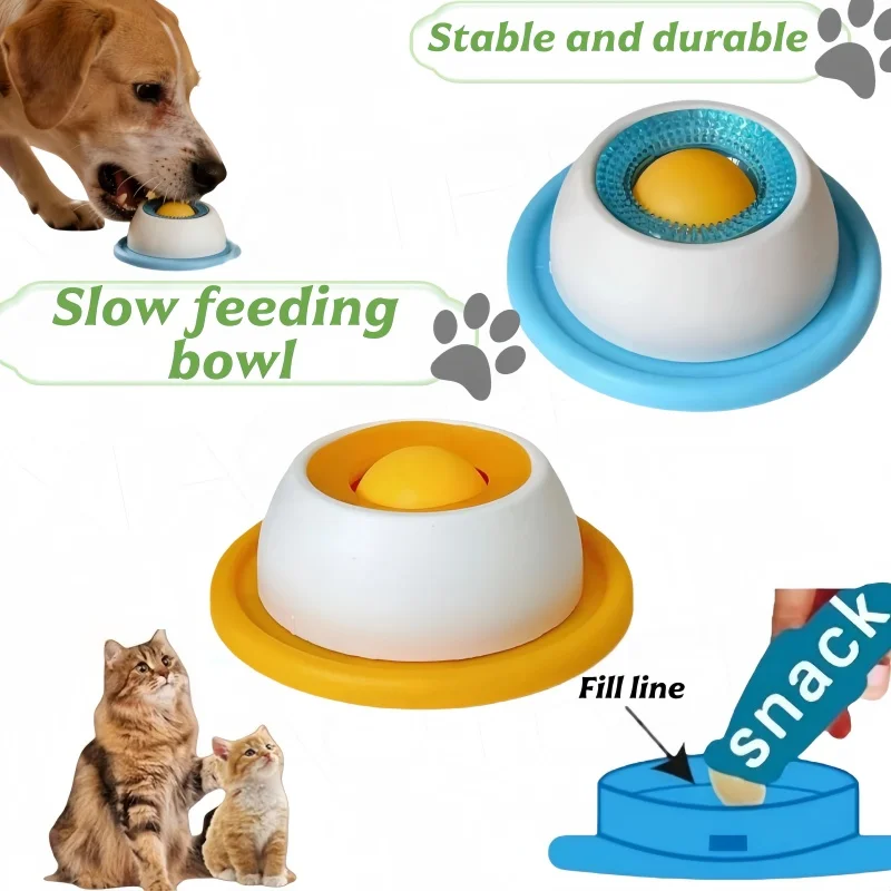 Dog/Cat Licking Bowl, Pet Licking Toy Slow Food Bowl, Non-Slip Licking Bowl, Educational Toy 1005010711754714