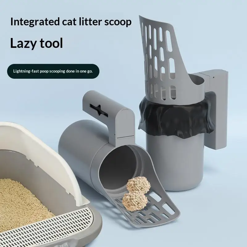 New Cat Litter Shovel Scoop with Refill Bag Pet Toilet Garbage Picker Self Cleaning Cat Supplies 1005010711983730