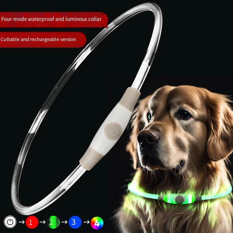 LED Pet Light Collar Type-C Charging Waterproof Anti-Collision Anti-Loss Dog Collar Night Light Dog 1005010712647717