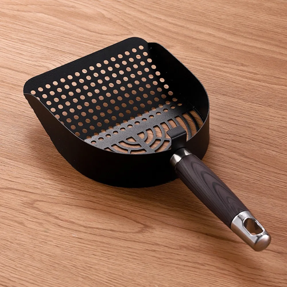 Stainless Steel Cat Litter Scoop Deep Shovel Long Handle Pet Waste Shovel Comfortable Grip Wood 1005010719351961