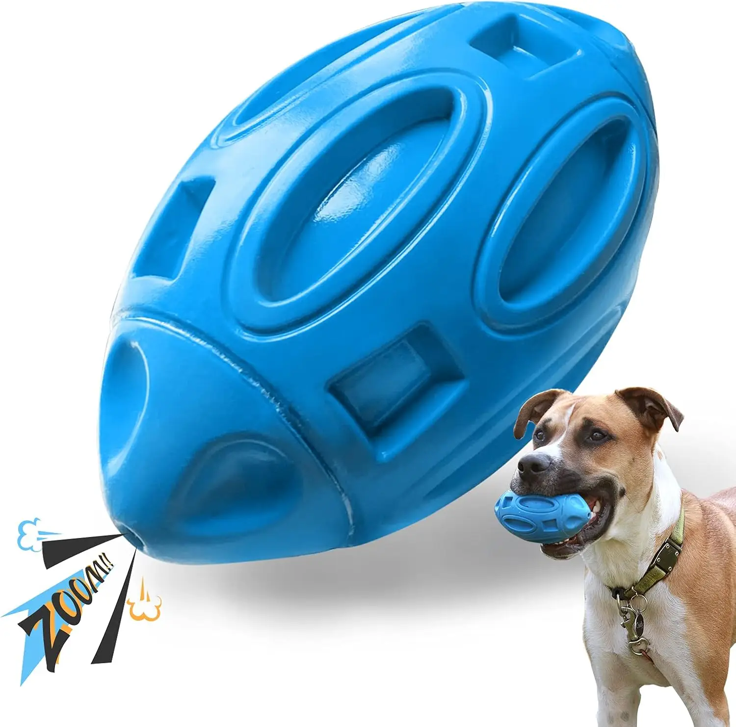 Squeaky Dog Toys for Aggressive Chewers: Rubber Puppy Chew Ball with Squeaker 1005010722530772