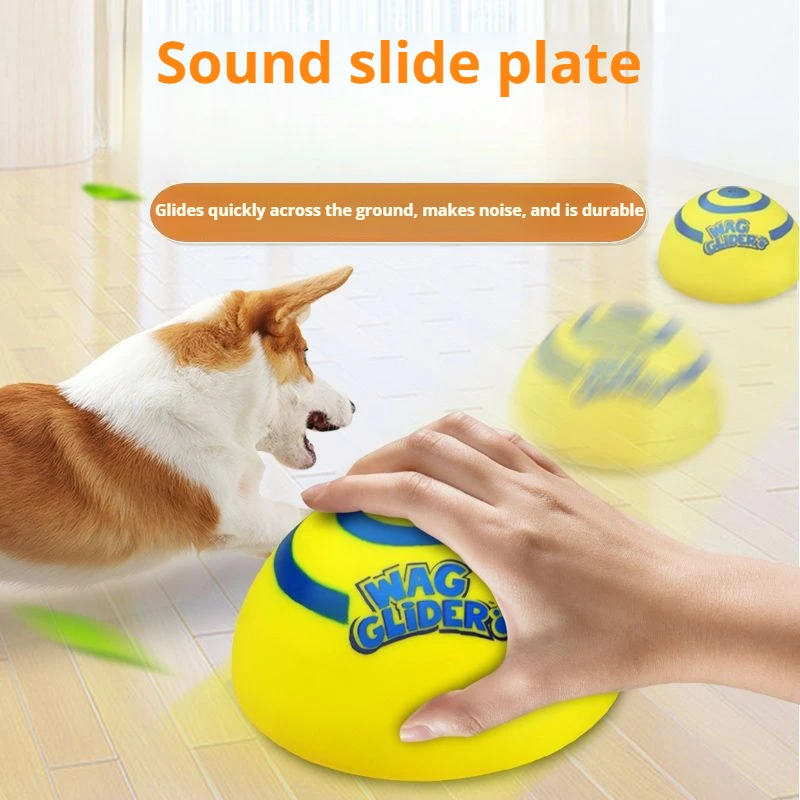 Durable Chew Resistant Dog Toy Flying Disc with Squeaker for Pets Boredom Relief 1005010725474372