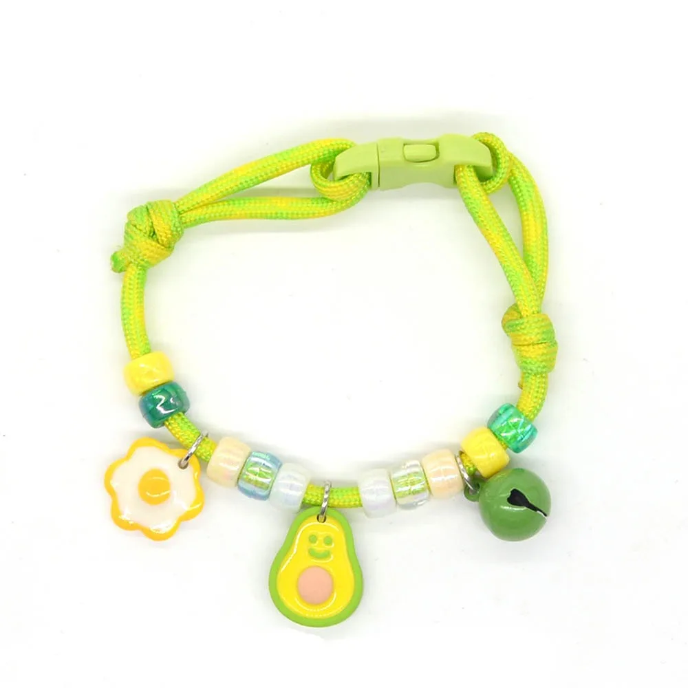 Cute Colorful Pet Necklace with Bells Braided Cat Neck Chain Adjustable Pet Neck Rings Puppy 1005010729746594