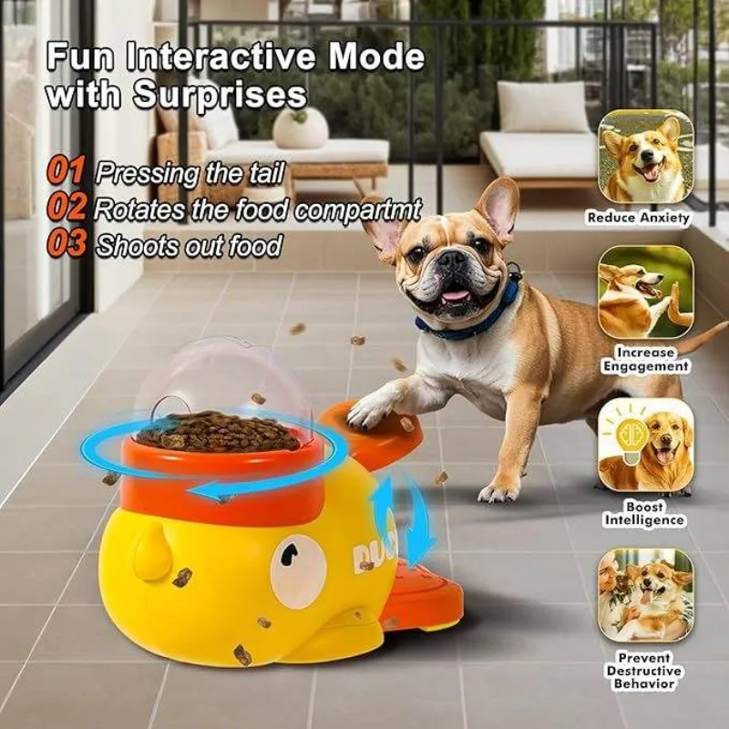 Dog, cat, pet feeder, little yellow duck, interactive puzzle dog feeding machine, puppy 1005010731468782