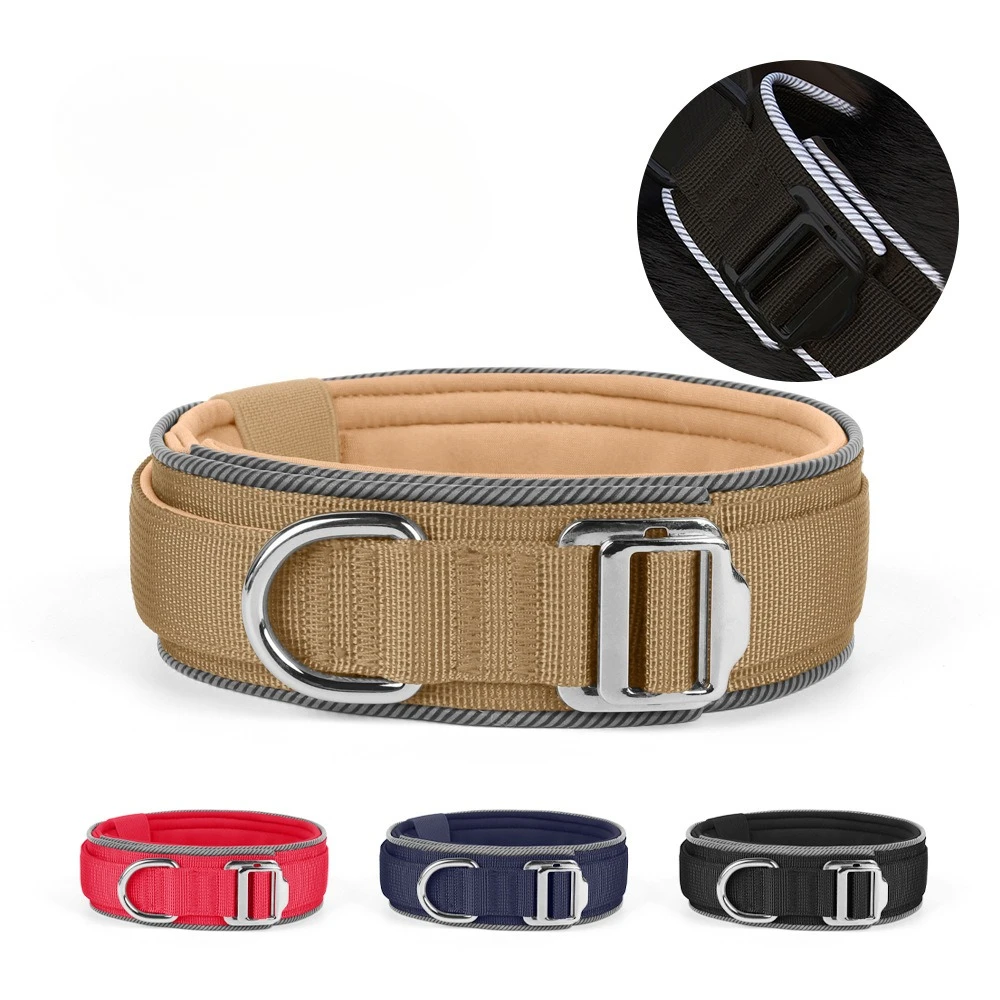 New Reflective Outdoor Pet Dog Tactical Collar for Large Dogs Collar Training Dog Accessories 1005010734306559