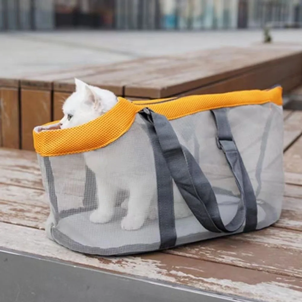 Dog Carrier Bag Breathable Mesh Handbag For Small Medium Cats Dogs Portable Puppy Sling Handbag Pet 1005010740534895