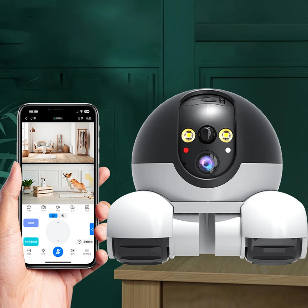 WIFI Dual Lens Robot Camera Dual Screen Monitoring 1080P HD AI Security Surveillance Camera Auto 1005010744365516