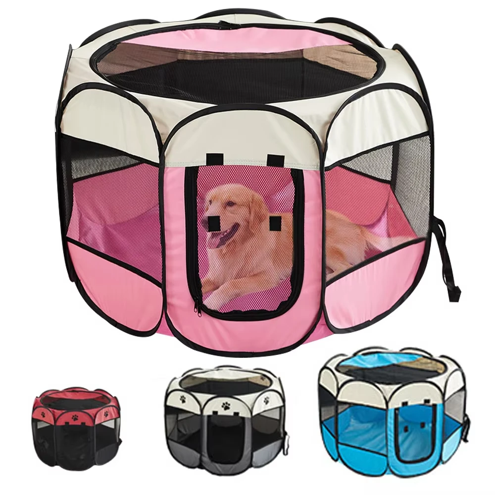 Foldable Cat Cage Pet Tent Durable Grip Cat House Oxford Cloth Octagonal Pet Fence Portable Outdoor 1005010748177817