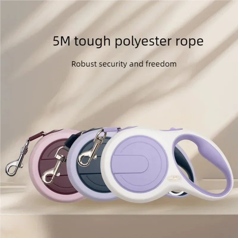 5m Retractable Dog Leash, Tangle-Free Pet Walking Leash with One-Button Brake 1005010749606591