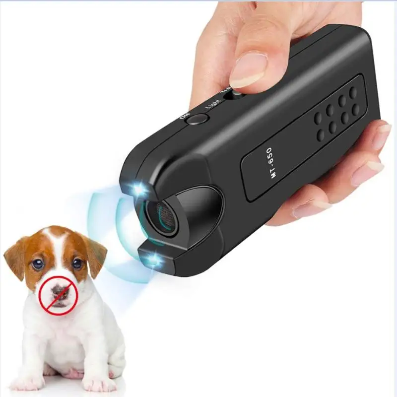 1/2Pcs Ultrasonic Dog Repeller & Trainer, Double Headed LED Light Portable Anti-Barking Device 1005010750300482