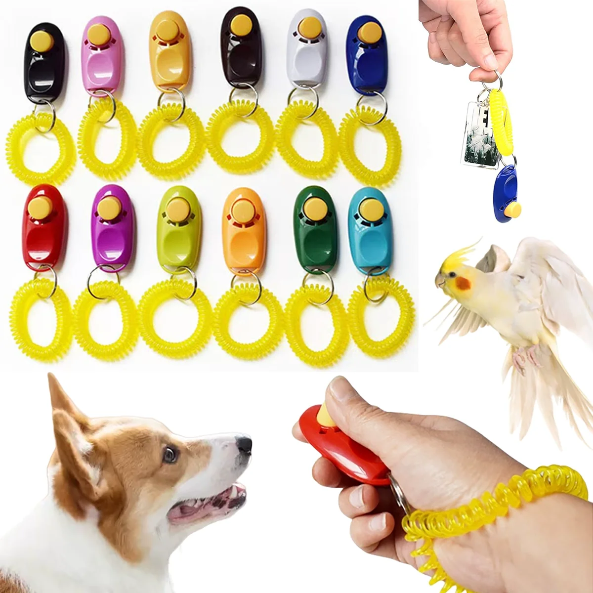1/2/4 Pieces of Dog Training Clickers in Random Colors, Dog Training Clicker Pet Communication Tool 1005010750668885