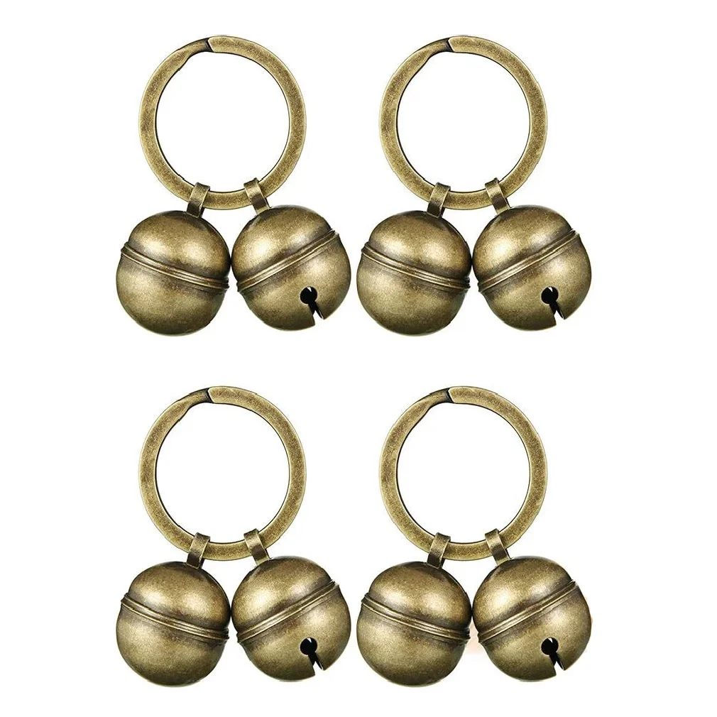 Cat Dog Collar Bells Brass Bells for Collar Dog Charm Bells Pet Pendant with Key Rings for Collars 1005010751259809