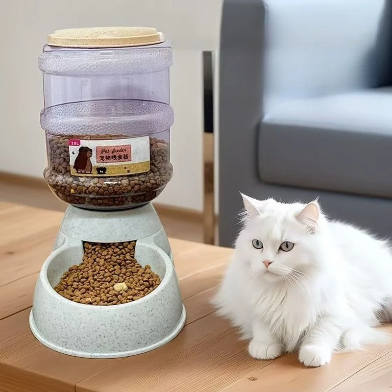 Automatic Pet Feeder and Water Dispenser Plastic Water Bottle with Bowl for Dogs and Cats Feeding 1005010755212345