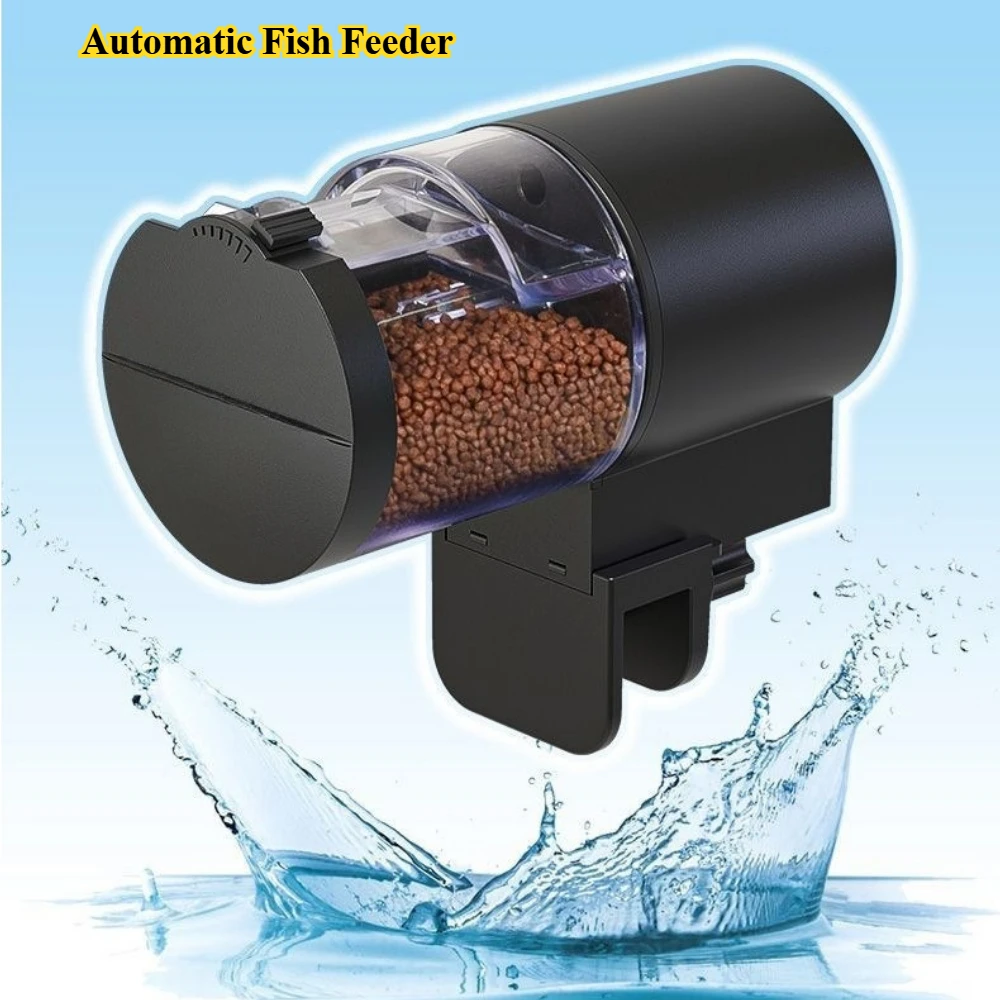 Automatic Fish Feeder 100ML Battery Powered Programmable Timer Aquarium Tanks Easy Setup Vacation 1005010757569975