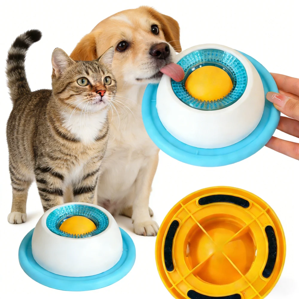 Dog Stimulation Toys Pet Lick Mat Slow Feeder Yogurt Licking Plate Interactive Cats Dog Snack Bowl 1005010759204083