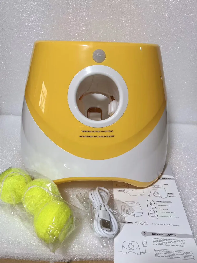 Speeds Adjustable Automatic Tennis Ball Launcher Rechargeable Outdoor Interactive Dog Training 1005010764001414