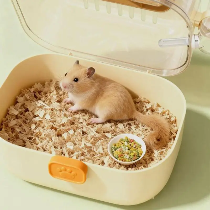 Portable Hamster Carrying Cage with Handle Water Bottle Chinchilla Carrier Box Small Animal Travel 1005010765837233