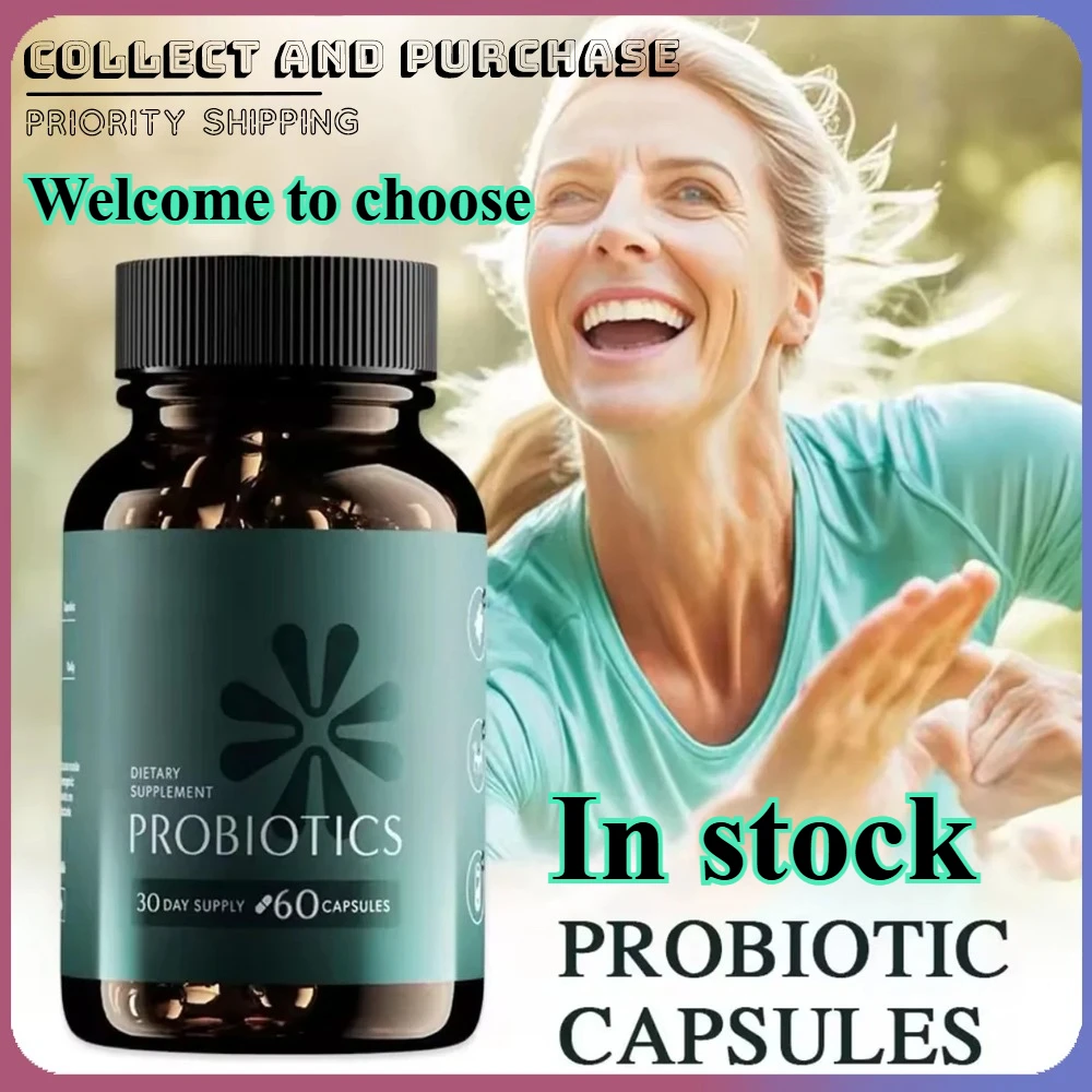 Probiotics Capsules with Multiple Prebiotic Plant Fiber Vegan Dietary Supplement Daily Nutrition 1005010769245444