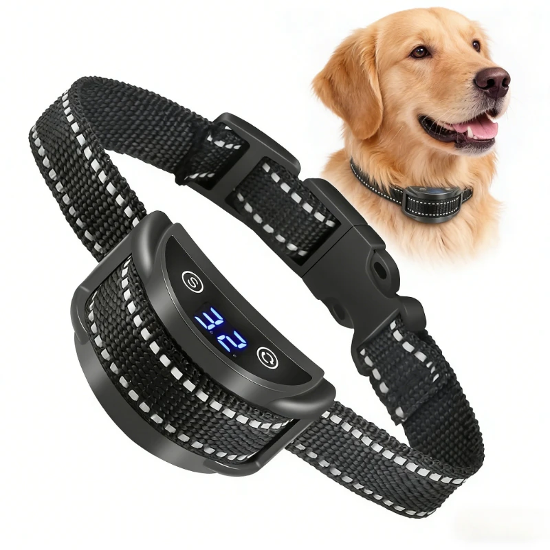 Dog Training Shock Collar Rechargeable Anti Barking Training Collar Adjustable Electric Auto Dog 1005010770083450