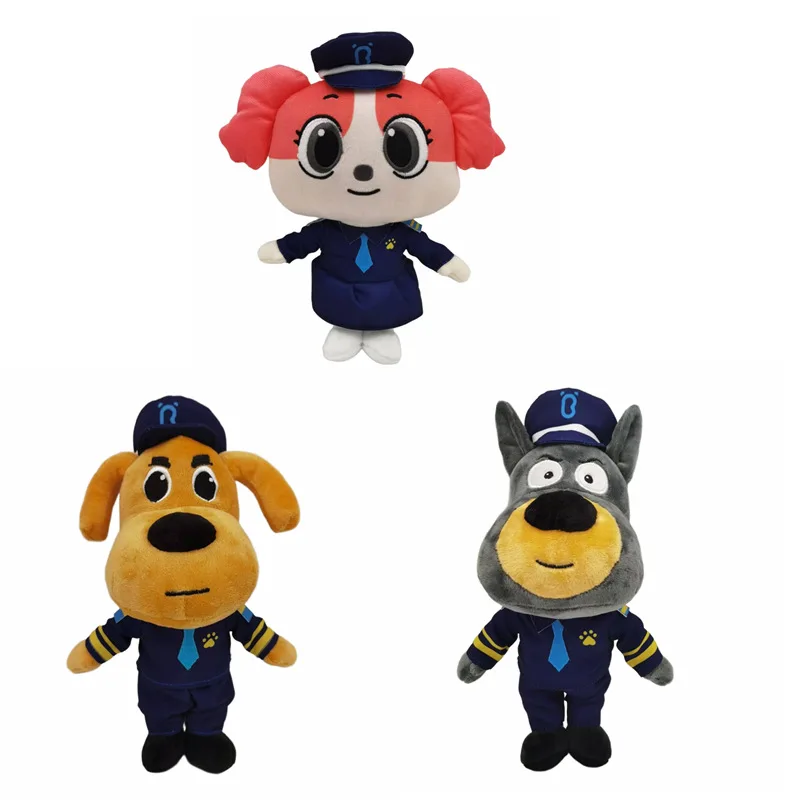 Hot Sheriff Labrador Dog Plush Toy Security Sergeant Labrador Wolf Dog Cartoon Doll Boys Girls Soft 1005010774082729