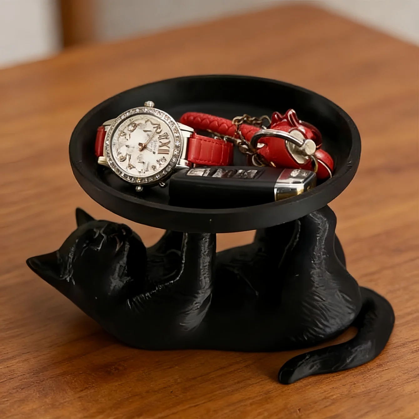 Simple Style Fun Cat Jewelry Tray, Desktop Jewelry Storage Tray, Decorative Items for Home Bathroom 1005010774661098