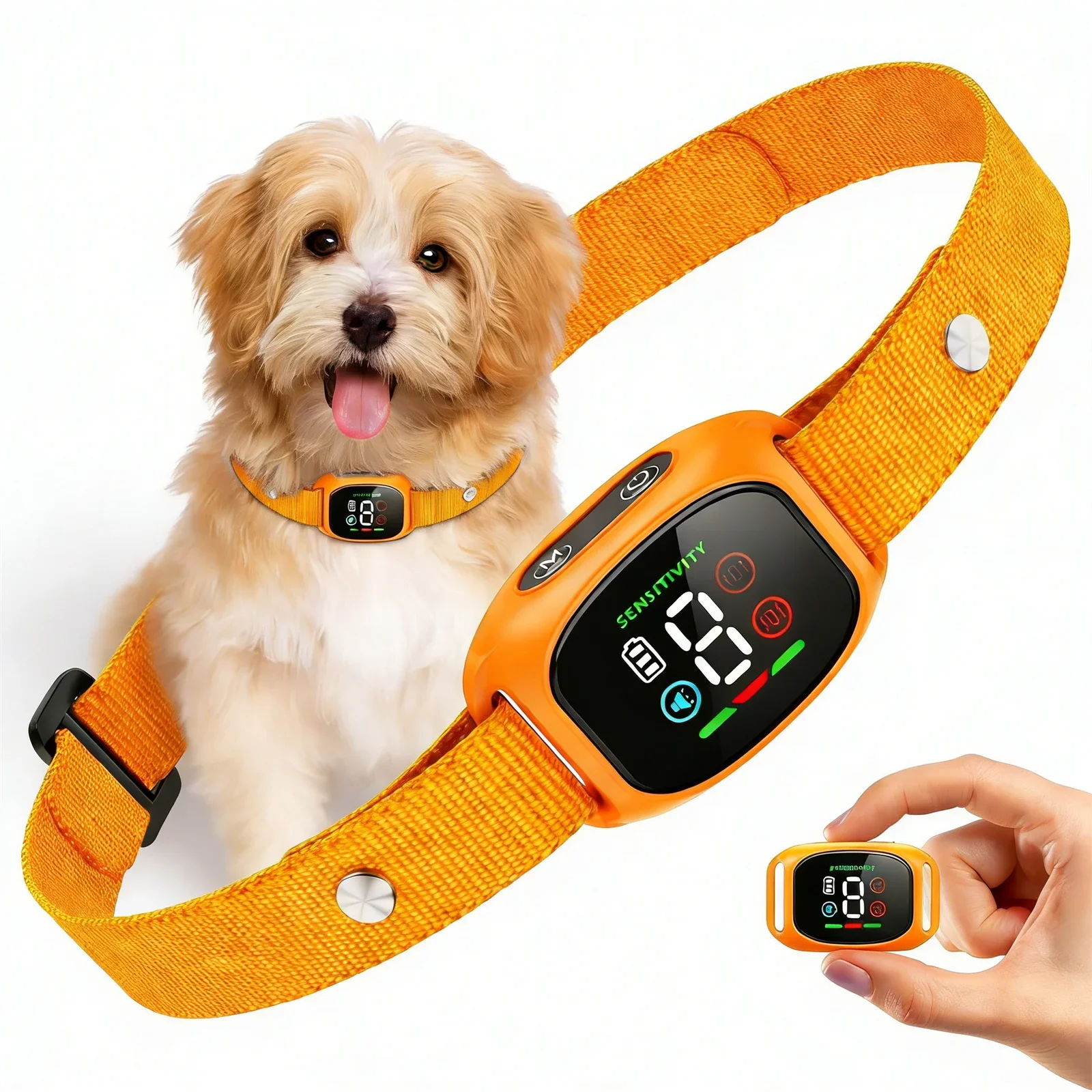Training Collar for Dogs No Shock Bark Collar 4 Modes 8 Levels Waterproof for Small Medium Dogs 1005010776141676